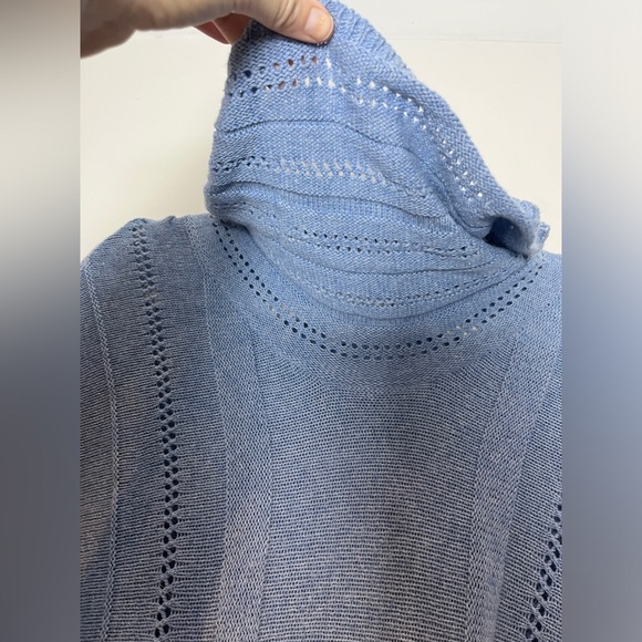 27 Miles Malibu Cowl-neck Cashmere Blend Crochete Poncho Sz XS/S - Picture 5 of 7